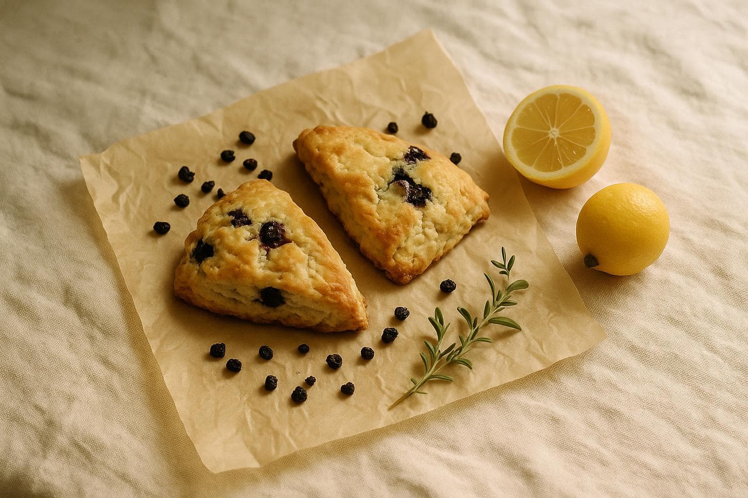 Blueberry Meyer Lemon Scone — Cold butter, slow morning.